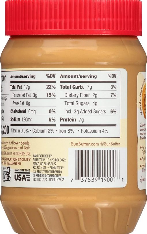 SunButter Creamy Sunflower Butter 16 Ounce (Pack of 2) with By The Cup Spreader - Image 3