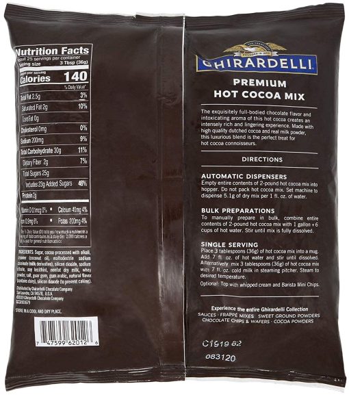 Ghirardelli Chocolate - Premium Hot Cocoa 2 lb pouch with Ghirardelli Stamped Barista Spoon - Image 3