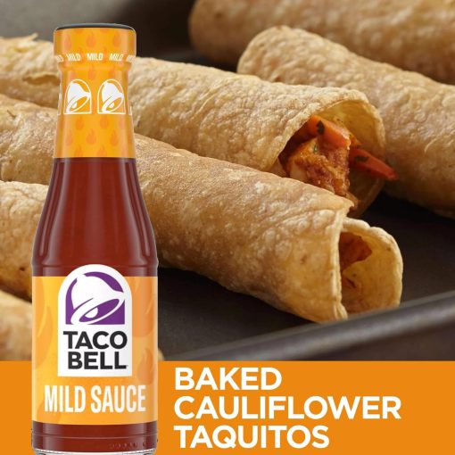 Taco Bell Mild Sauce 7.5 Ounce (Pack of 4) with By The Cup Swivel Spoons - Image 4