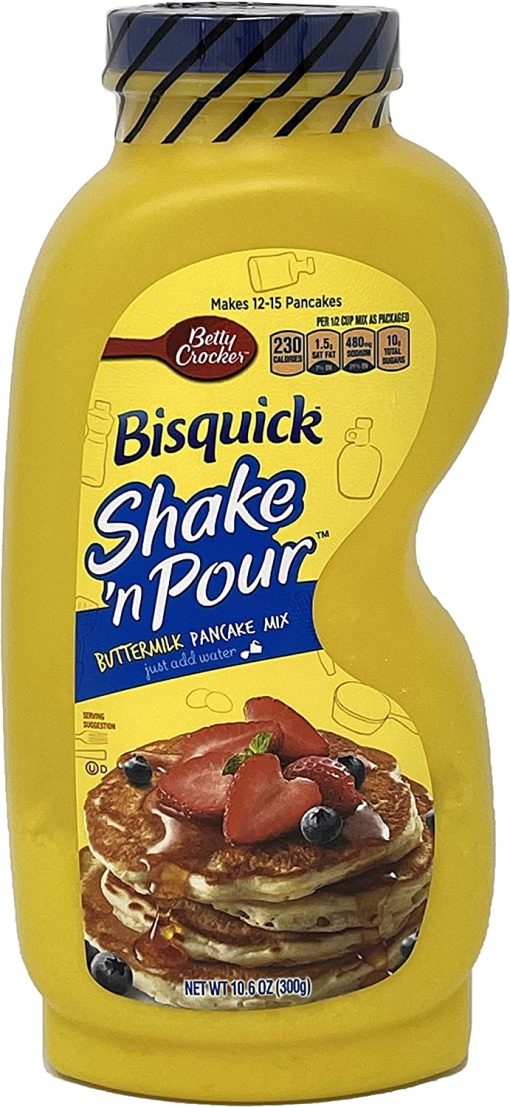 Betty Crocker Bisquick Shake 'n Pour Buttermilk Pancake Mix 10.6oz (Pack of 2) with By The Cup Swivel Spoons - Image 6