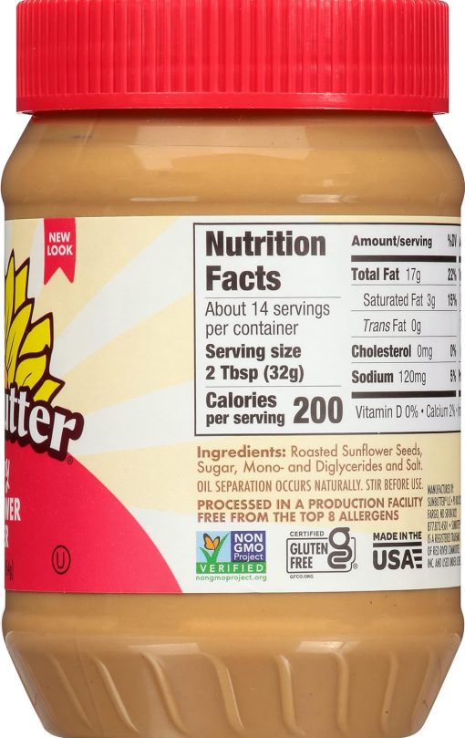 SunButter Creamy Sunflower Butter 16 Ounce (Pack of 2) with By The Cup Spreader - Image 2