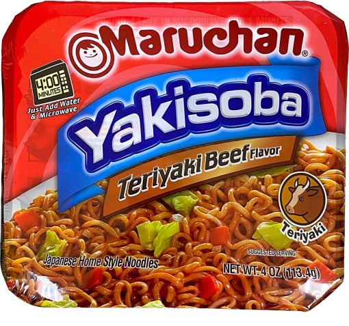 By The Cup Chopsticks and Soup Bundle - Maruchan Yakisoba Teriyaki Beef Flavor 4 Ounce Single Serving Home-style Japanese Noodles - (Pack of 8) - Image 2