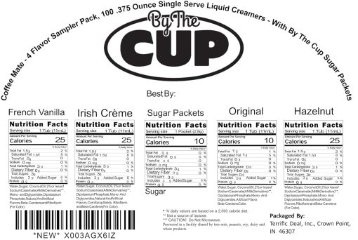 Coffee mate Liquid .375oz Variety Pack (4 Flavor) 100 Count includes Original, French Vanilla, Hazelnut, Irish Creme & By The Cup Sugar Packets - Image 8