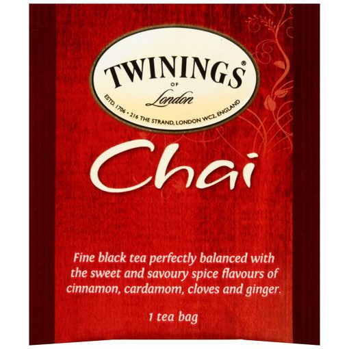 Twinings Chai Tea Bag Variety, 8 of each: Chai, Decaffeinated Chai, Ultra Spice, Spiced Apple, French Vanilla (Pack of 40) with By The Cup Honey Sticks - Image 2