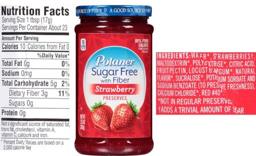 Polaner Sugar Free Preserves Sweetened with Sucralose 13.5 Ounce Variety, Blackberry, Raspberry, Strawberry with By The Cup Spatula Knife - Image 4