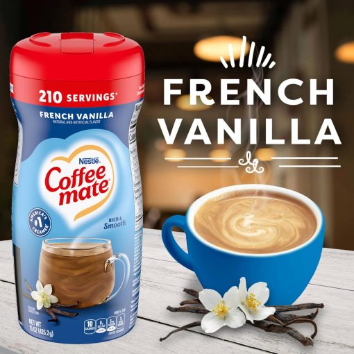 Coffee mate French Vanilla Powdered Creamer, 15 oz (Pack of 3) with By The Cup Coffee Scoop - Image 5