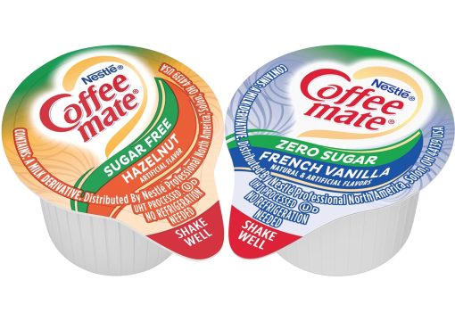 Nestle Coffee mate Liquid Coffee Creamer Singles Variety, Zero Sugar French Vanilla 50 Ct Box, Sugar Free Hazelnut 50 Ct Box with By The Cup Coffee Scoop - Image 2