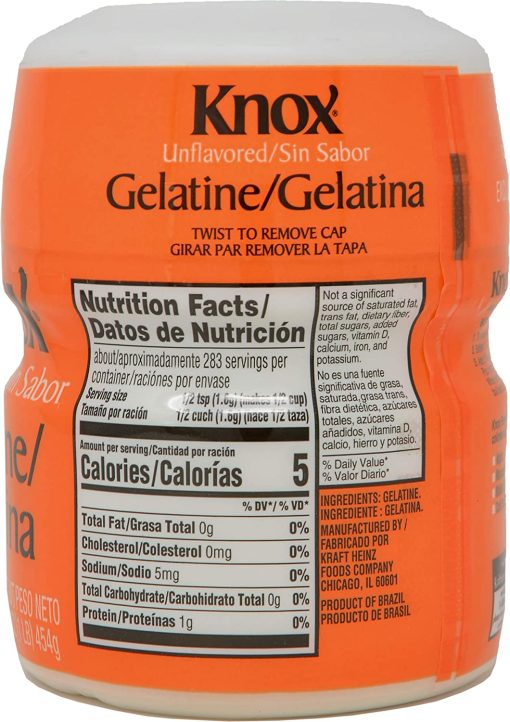 Knox Gelatine Unflavored Clear, Bulk 16 Ounce (Pack of 2) with By The Cup Measuring Spoons - Image 3